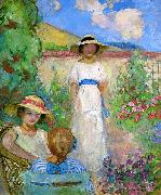 Lebasque, Henri Three Girls in a Garden France oil painting artist